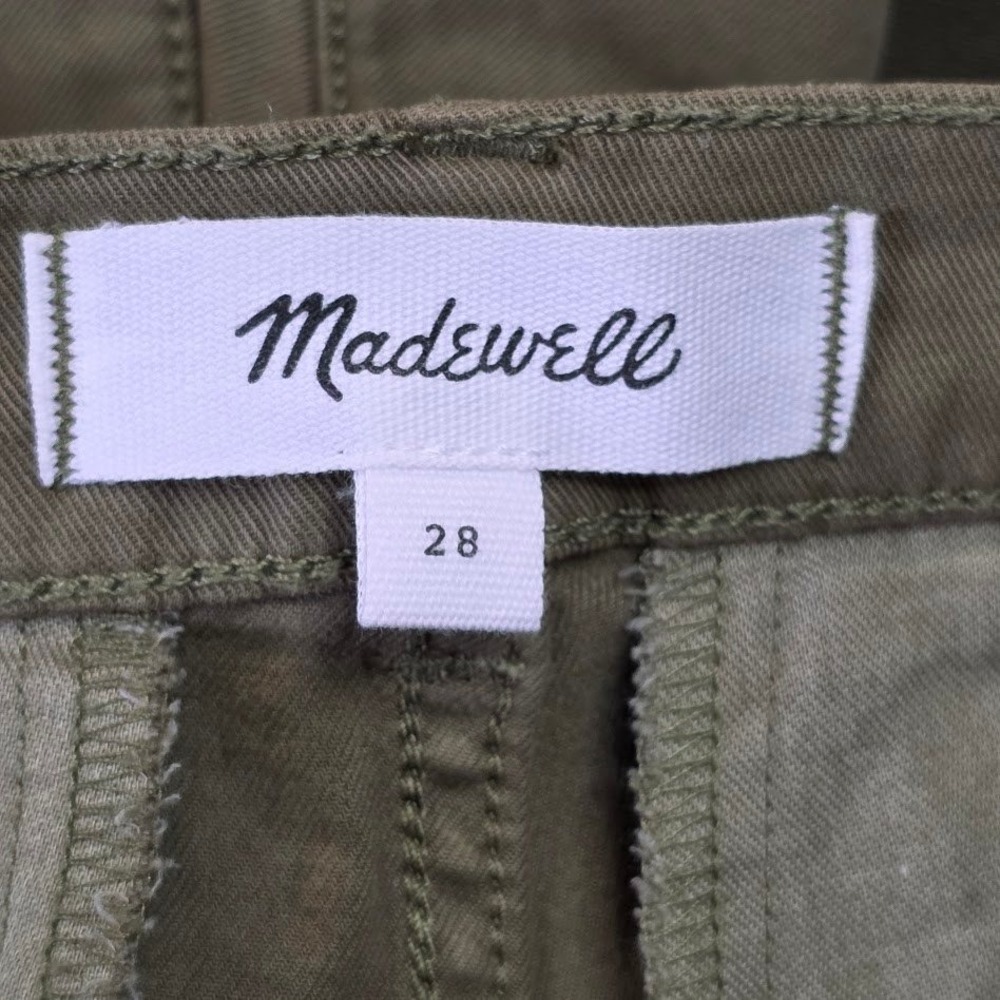 Madewell Emmet Olive Green Wide Leg Trousers - Picture 5 of 11